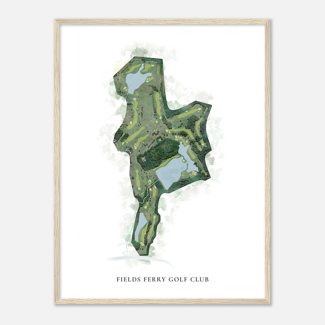 Fields Ferry Golf Club Georgia Classic Watercolor Map Golfer Gift Golf Wall Art Golf Poster Print Course Layout - Image 2