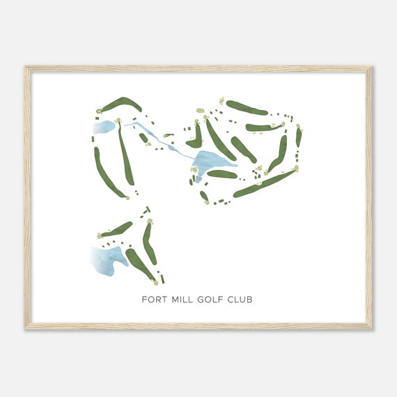 Fort Mill Golf Club South Carolina Modern Watercolor Map Golfer Gift Golf Wall Art Golf Poster Print Course Layout