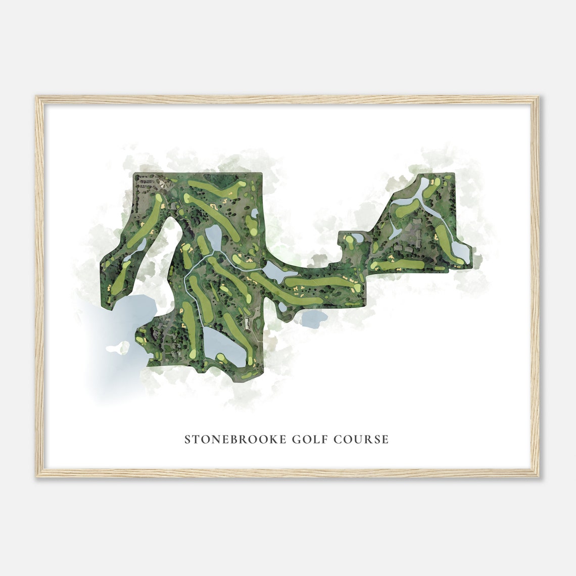 Stonebrooke Golf Course Minnesota Classic Watercolor Map Golfer Gift Golf Wall Art Golf Poster Print Course Layout - Image 2