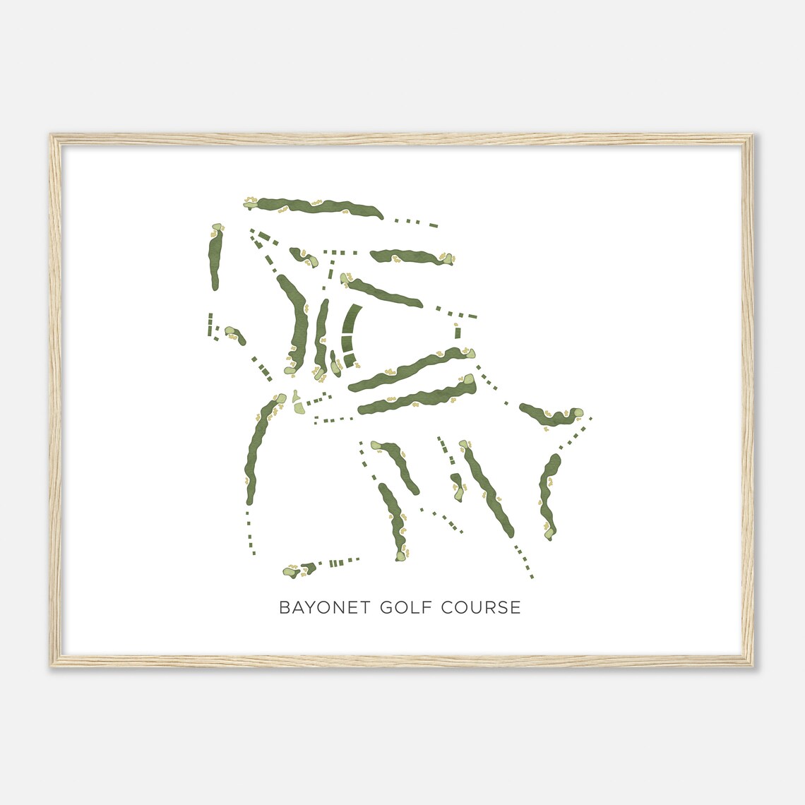 Bayonet Golf Course California Modern Watercolor Map Golfer Gift Golf Wall Art Golf Poster Print Course Layout - Image 2