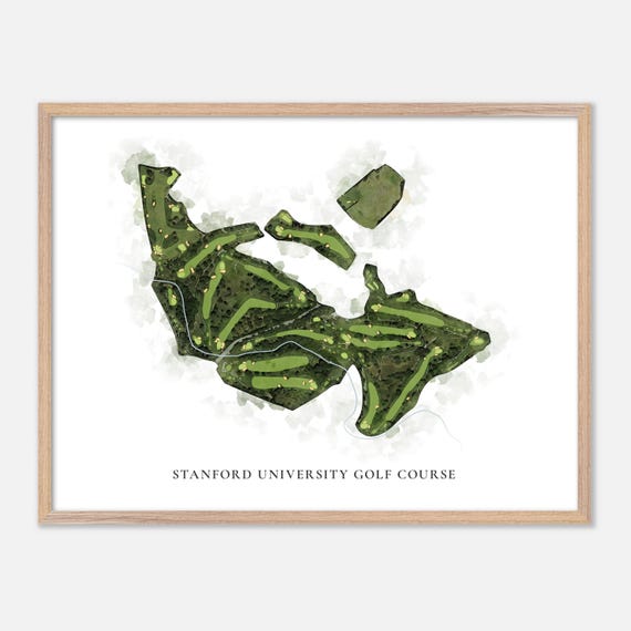 Stanford University Golf Course Classic Watercolor Map