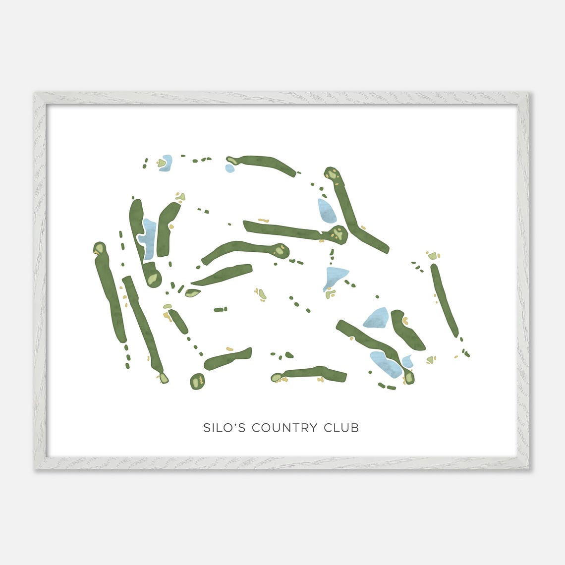 Silo's Country Club Kevil Kentucky Modern Watercolor Map Poster - Image 4