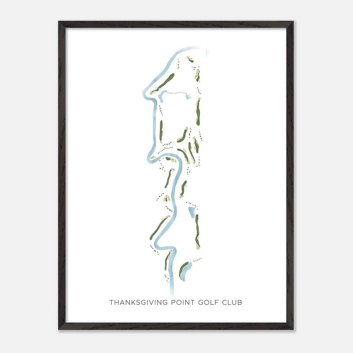 Thanksgiving Point Golf Club Modern Watercolor Course Map Poster - Image 3