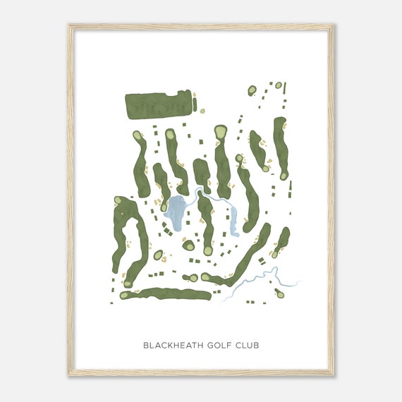 Blackheath Golf Club Michigan Modern Watercolor Map Golfer Gift Golf Wall Art Golf Poster Print Course Layout