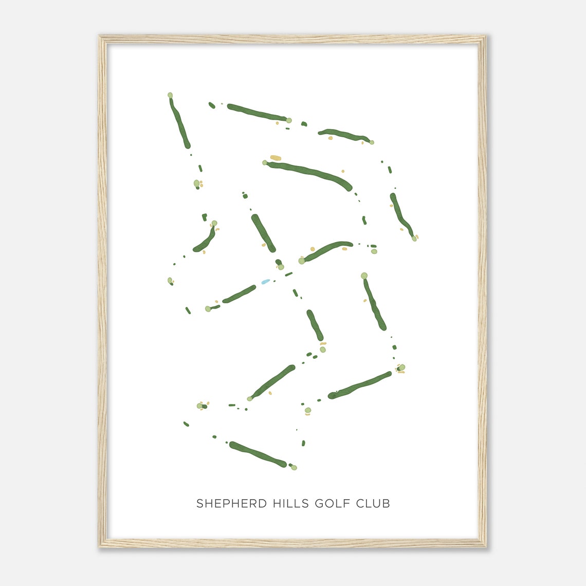 Shepherd Hills Golf Club Minimalist Fairway Line Course Map Poster - Image 2