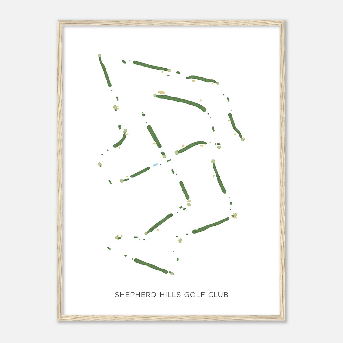 Shepherd Hills Golf Club Pennsylvania Modern Watercolor Map Golfer Gift Golf Wall Art Golf Poster Print Course Layout - Image 2