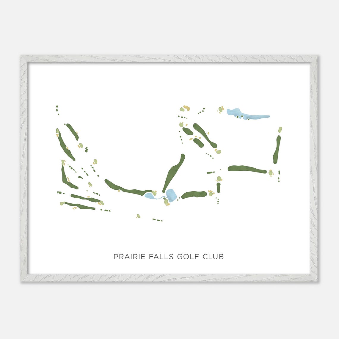 Prairie Falls Golf Club Idaho Minimalist Golf Course Map Poster - Image 4