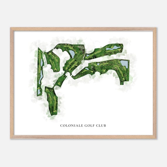 Coloniale Golf Club In Canada Classic Watercolor Map Golfer Gift Golf Wall Art Golf Poster Print Course Layout