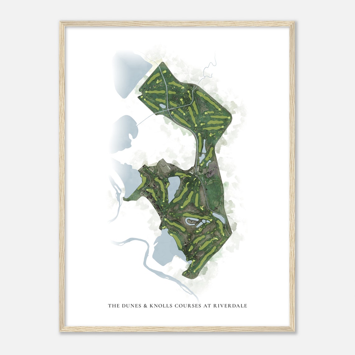 The Dunes & Knolls Courses at Riverdale Classic Watercolor Poster - Image 2