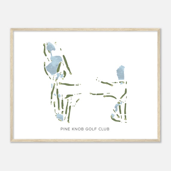 Pine Knob Golf Club Michigan Modern Watercolor Map Golfer Gift Golf Wall Art Golf Poster Print Course Layout