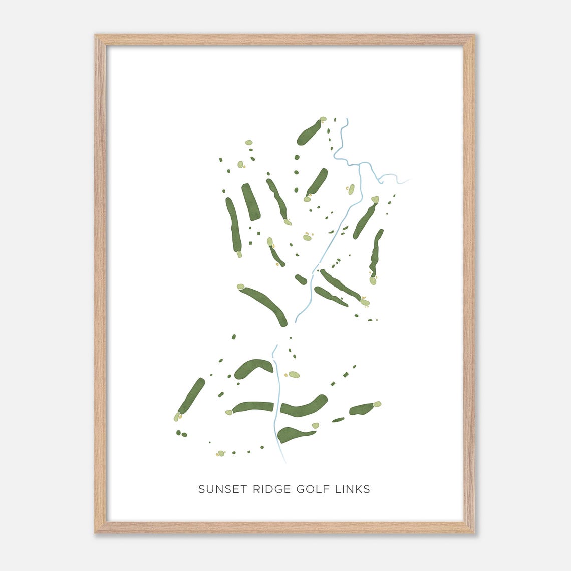 Sunset Ridge Golf Links Westbrook Maine Modern Watercolor Poster - Image 2