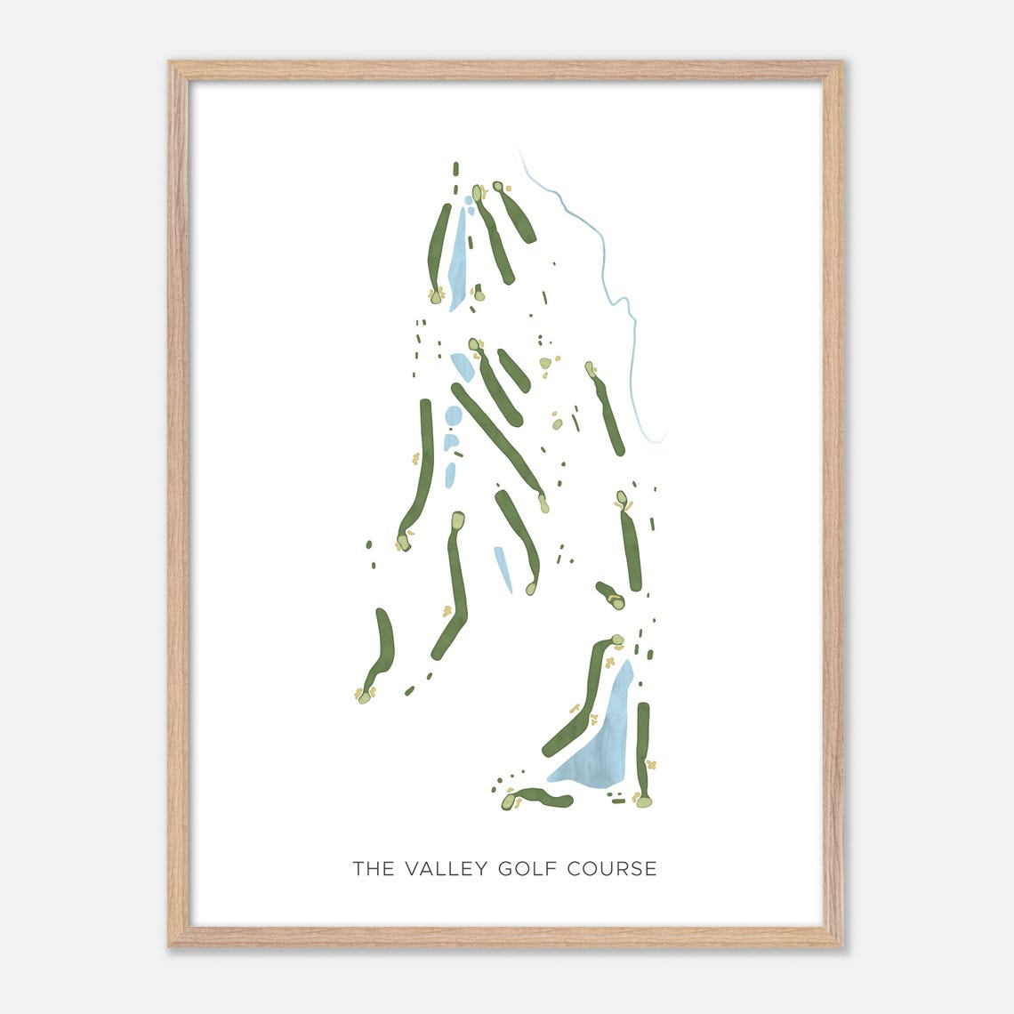 The Valley Golf Course Minimalist Green Fairways Map Art Poster - Image 6