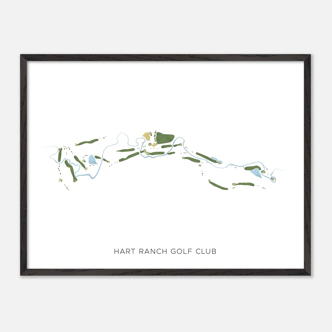 Hart Ranch Golf Club Rapid City South Dakota Modern Watercolor Map Poster - Image 5