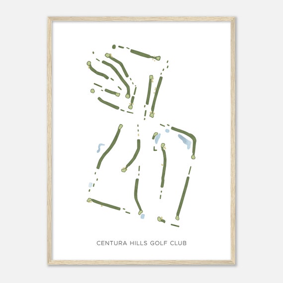 Centura Hills Golf Club Nebraska Modern Watercolor Map Golfer Gift Golf Wall Art Golf Poster Print Course Layout