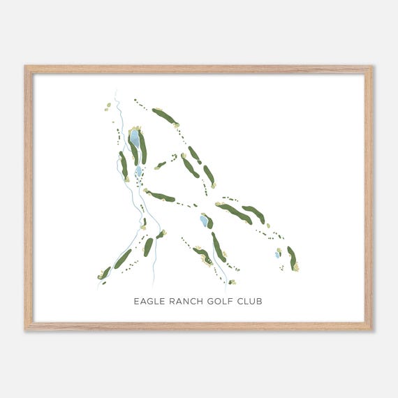 Eagle Ranch Golf Club In Eagle Colorado Modern Watercolor Map Golfer Gift Golf Wall Art Golf Poster Print Course Layout