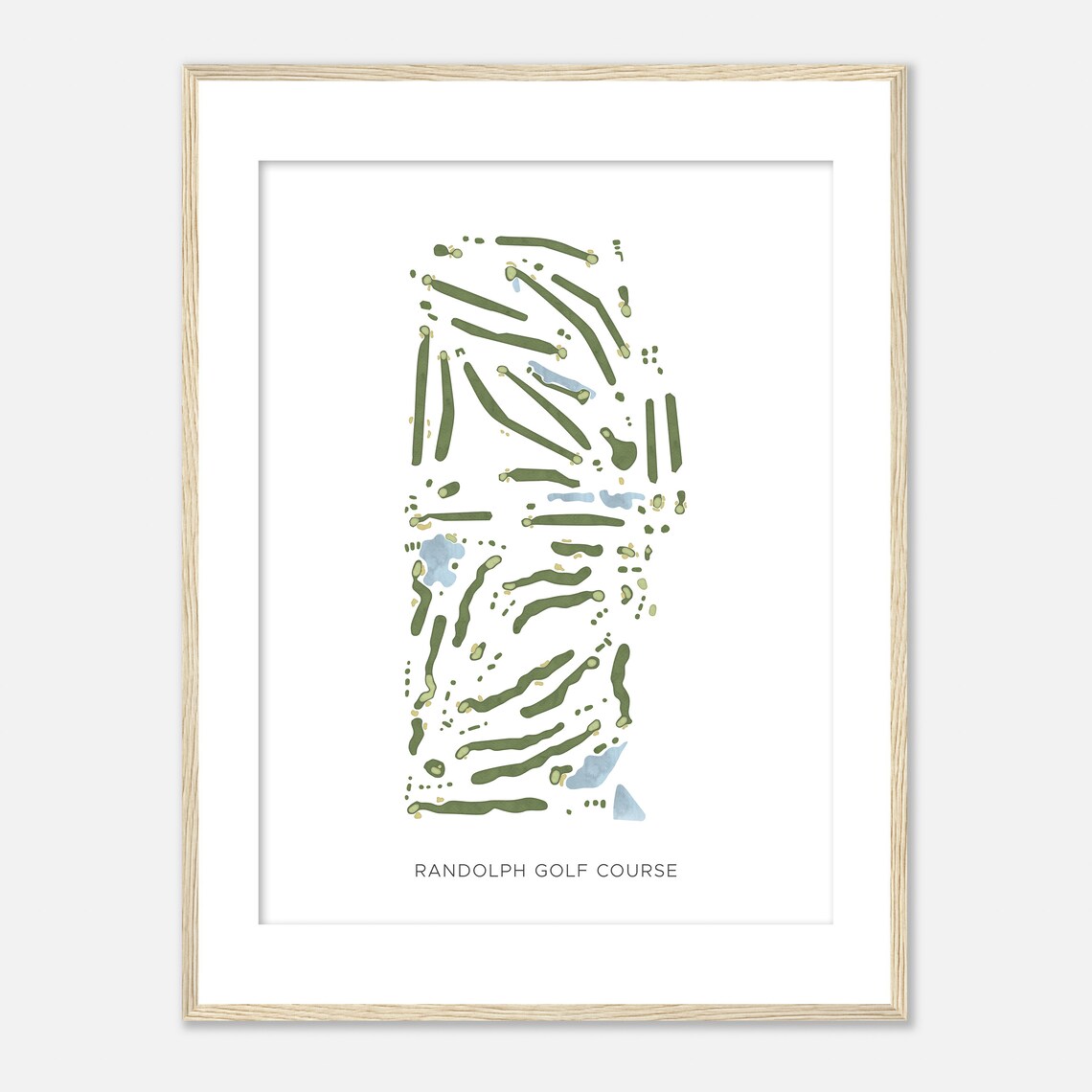 Randolph Golf Course Arizona Modern Watercolor Map Golfer Gift Golf Wall Art Golf Poster Print Course Layout