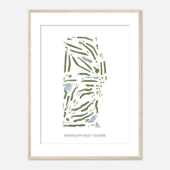 Randolph Golf Course Arizona Modern Watercolor Map Golfer Gift Golf Wall Art Golf Poster Print Course Layout