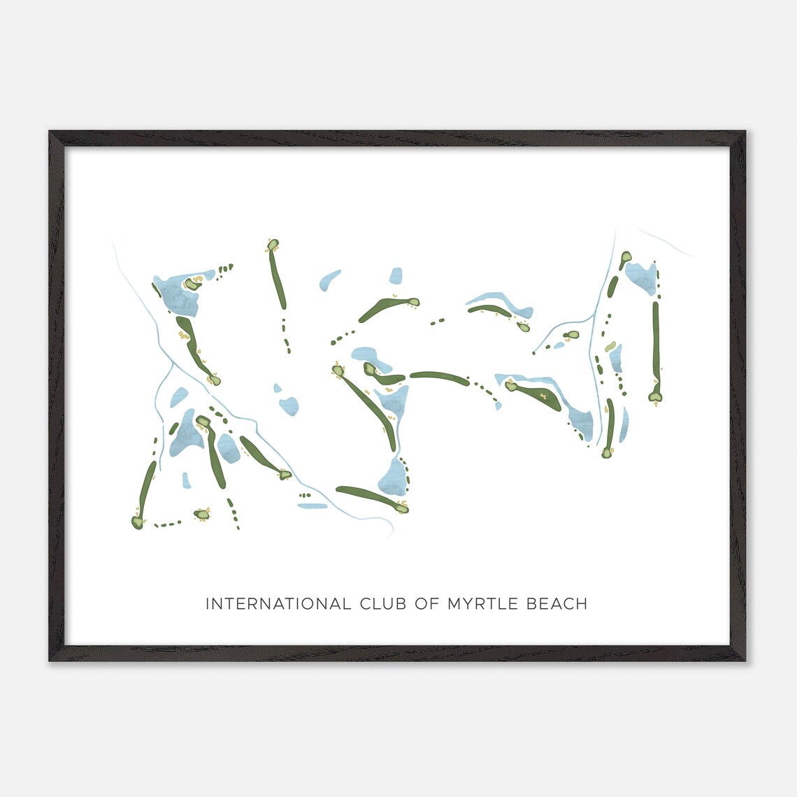 International Club of Myrtle Beach Modern Watercolor Map Poster - Image 5