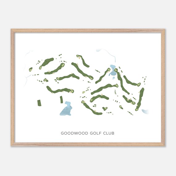 Goodwood Golf Club Canada Modern Minimalist Fairway Map Art Poster