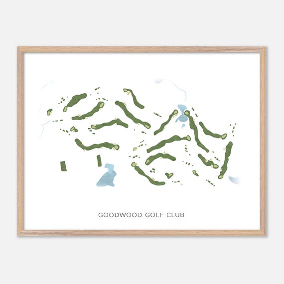 Goodwood Golf Club In Canada Modern Watercolor Map Golfer Gift Golf Wall Art Golf Poster Print Course Layout