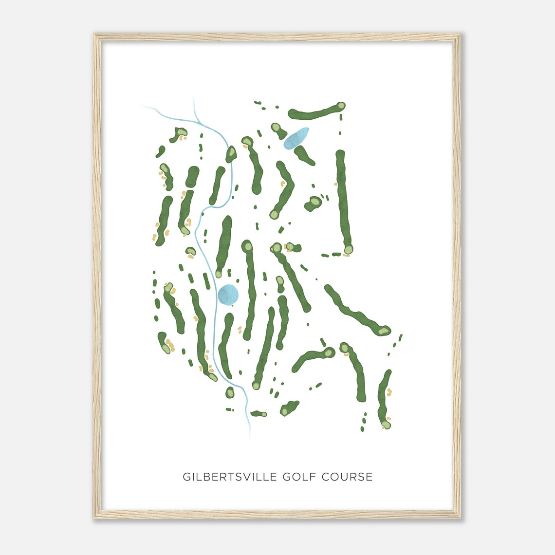Gilbertsville Golf Course Pennsylvania Modern Watercolor Map Golfer Gift Golf Wall Art Golf Poster Print Course Layout - Image 2