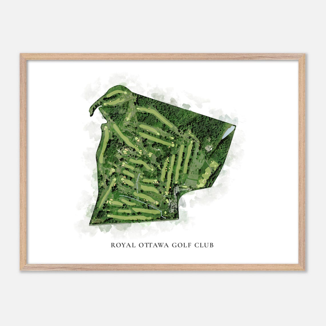 Royal Ottawa Golf Club Canada Classic Watercolor Golf Map Poster