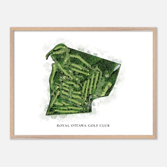 Royal Ottawa Golf Club In Gatineau Canada Classic Watercolor Map Golfer Gift Golf Wall Art Golf Poster Print Course Layout