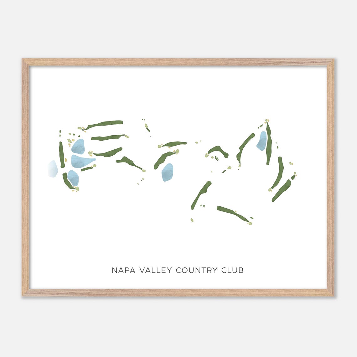 Napa Valley Country Club California Golf Course Minimalist Map Poster