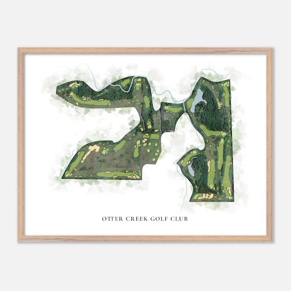 Otter Creek Golf Club Canada Classic Watercolor Map Art Poster