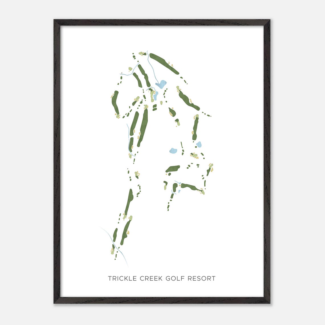 Trickle Creek Golf Resort Canada Modern Minimalist Map Art Poster - Image 2
