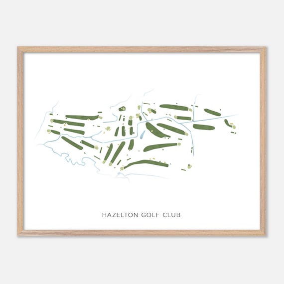 Hazelton Golf Club In Rehoboth Massachusetts Modern Watercolor Map Golfer Gift Golf Wall Art Golf Poster Print Course Layout