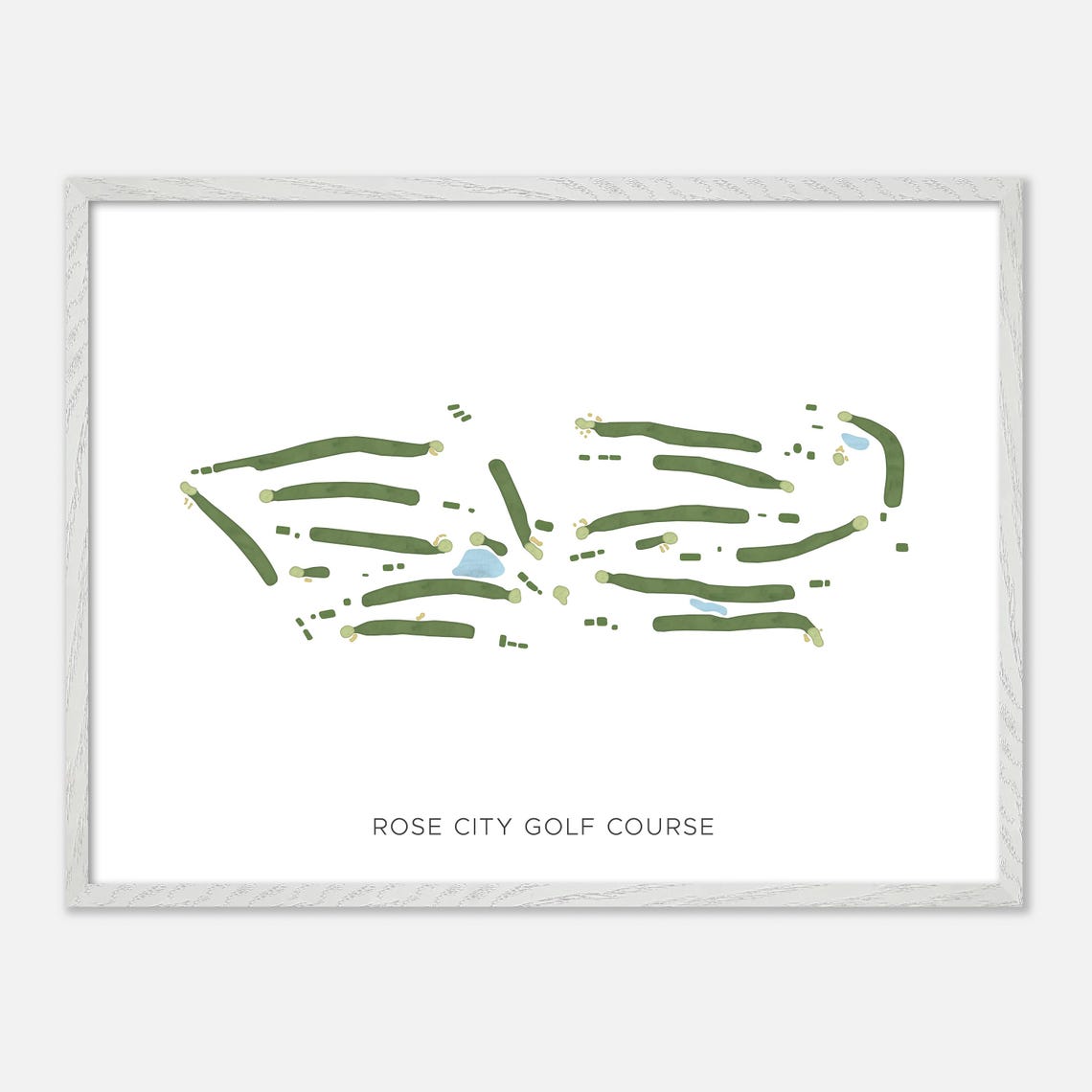 Rose City Golf Course Oregon Modern Minimalist Golf Map Poster - Image 4