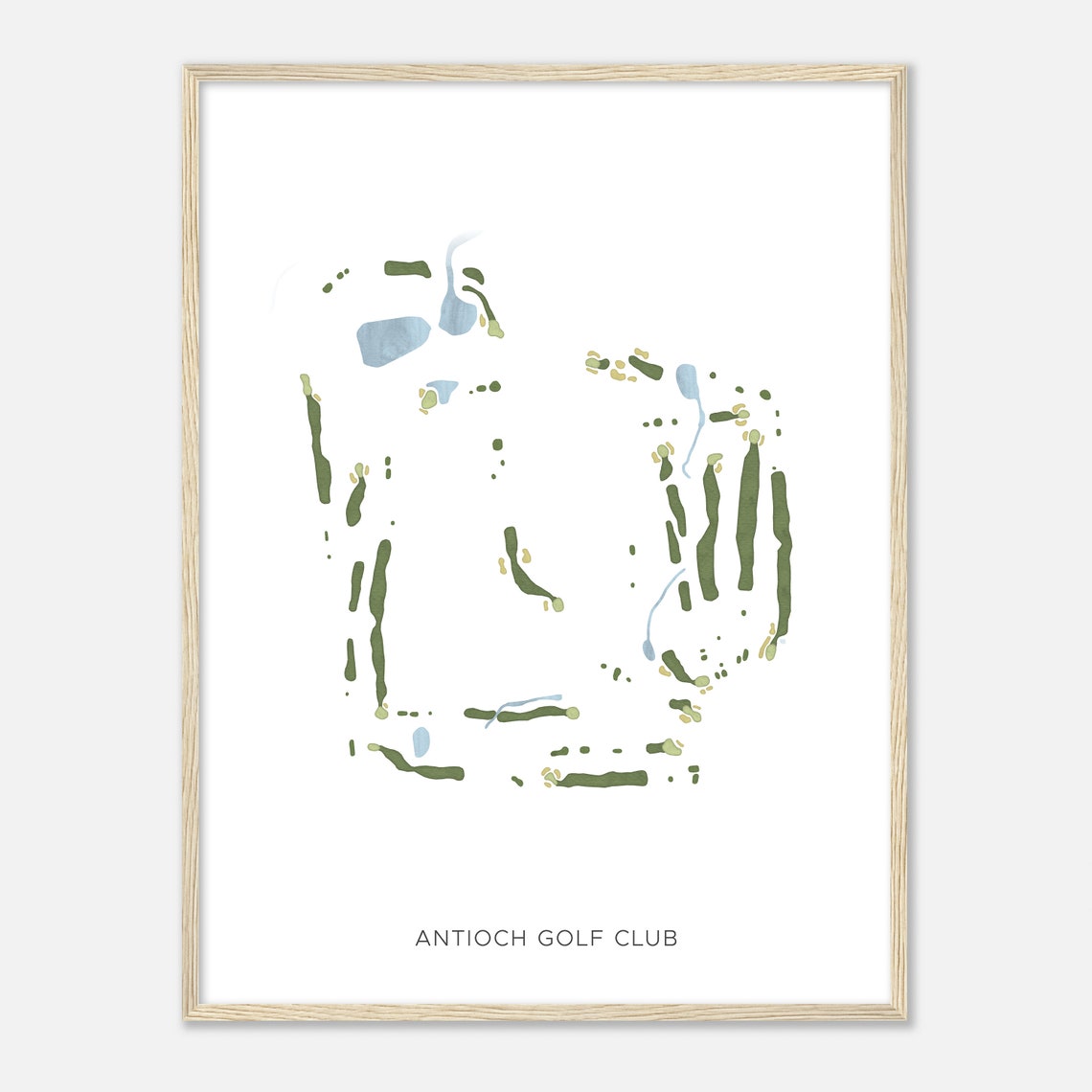 Antioch Golf Club Illinois Watercolor Course Map Print Golfer Gift - Image 2