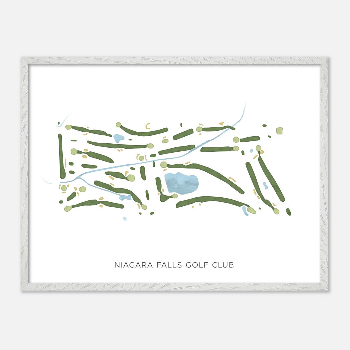 Niagara Falls Golf Club Canada Minimalist Watercolor Map Poster - Image 3