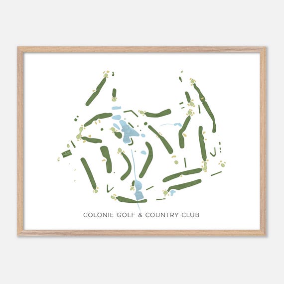 Colonie Golf Country Club In Voorheesville New York Modern Watercolor Map Golfer Gift Golf Wall Art Golf Poster Print