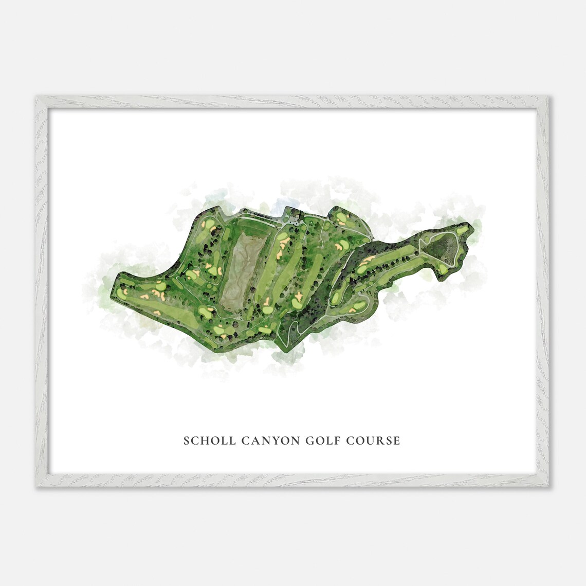 Scholl Canyon Golf Course Glendale California Classic Watercolor Poster - Image 4