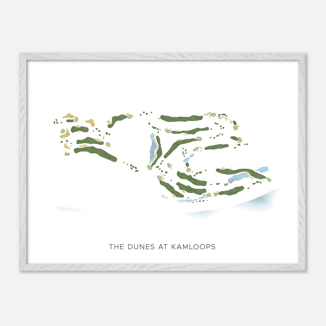 The Dunes At Kamloops Canada Minimalist Golf Course Map Poster - Image 3