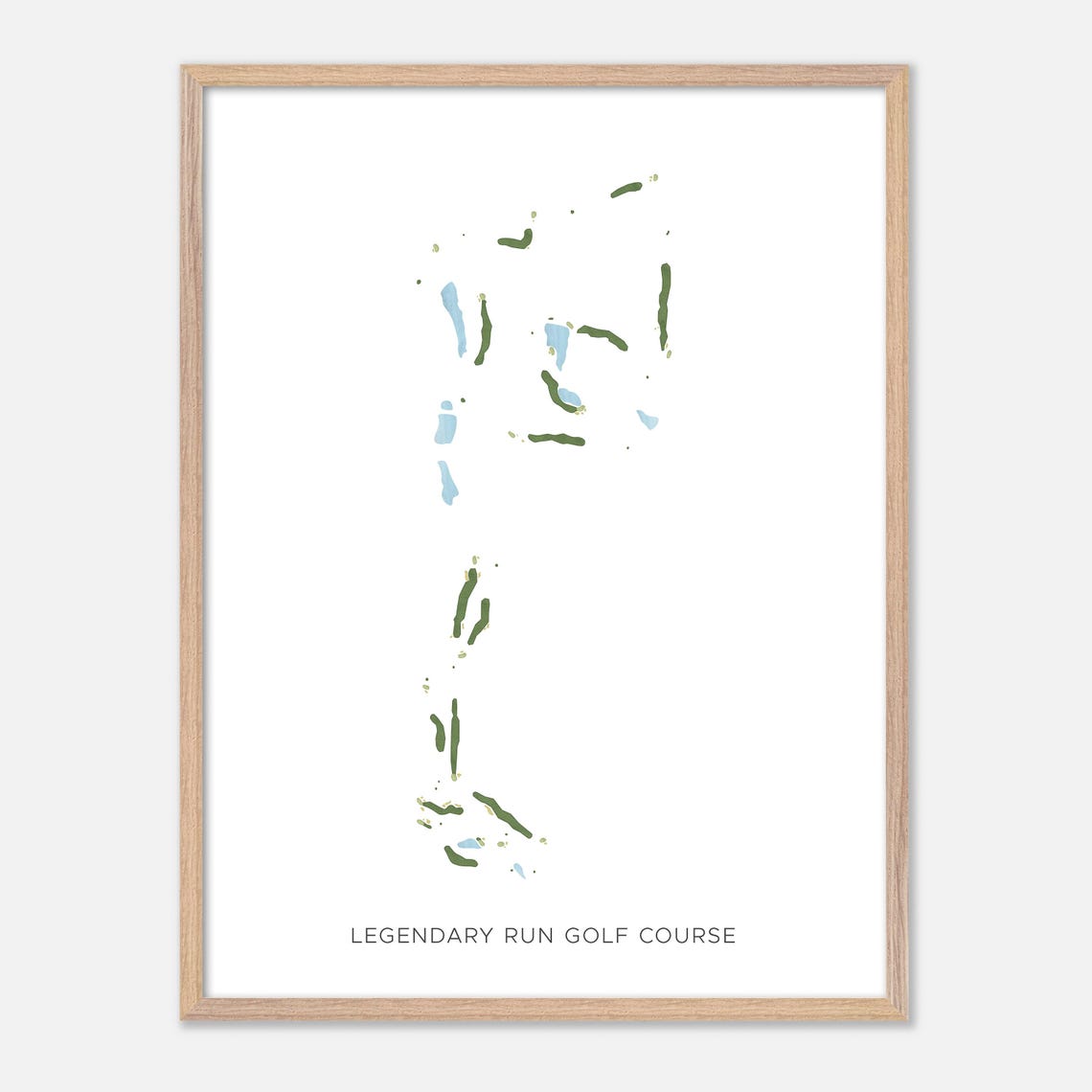 Legendary Run Golf Course Cincinnati Ohio Modern Watercolor Map Poster - Image 6