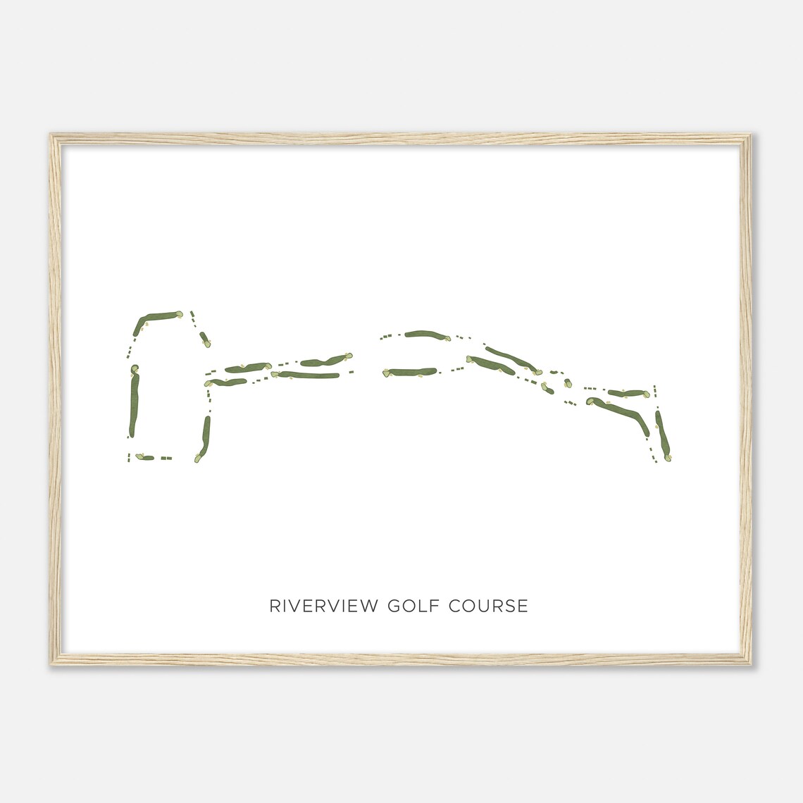 Riverview Golf Course Arizona Modern Watercolor Map Golfer Gift Golf Wall Art Golf Poster Print Course Layout
