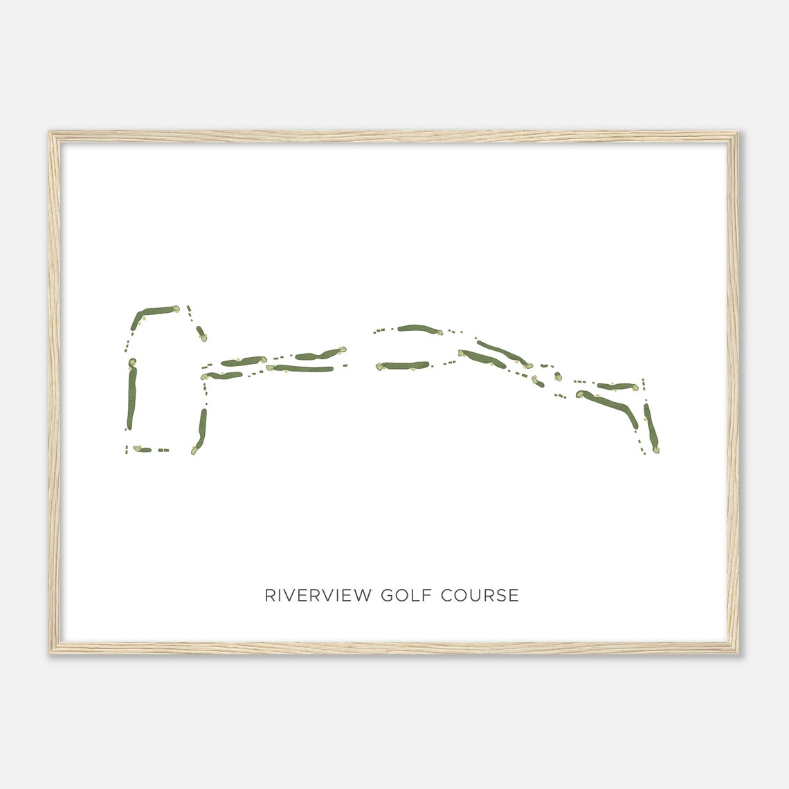Riverview Golf Course Arizona Modern Watercolor Map Golfer Gift Poster