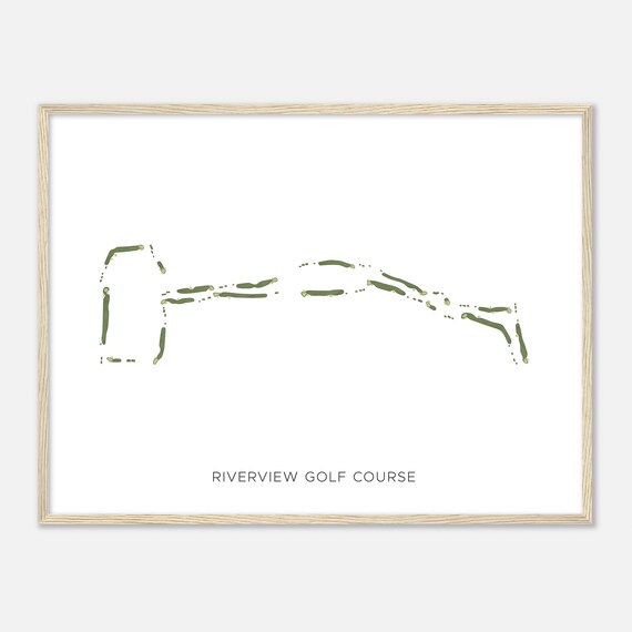 Riverview Golf Course Arizona Modern Watercolor Map Golfer Gift Golf Wall Art Golf Poster Print Course Layout