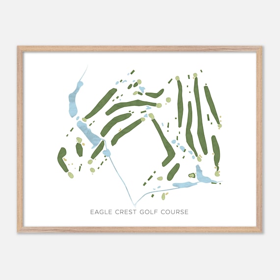 Eagle Crest Golf Course Centreville Canada Modern Watercolor Course Map Poster