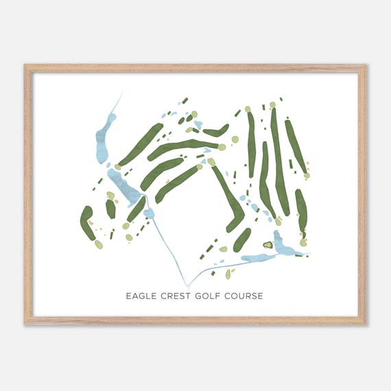 Eagle Crest Golf Course In Centreville Canada Modern Watercolor Map Golfer Gift Golf Wall Art Golf Poster Print Course Layout