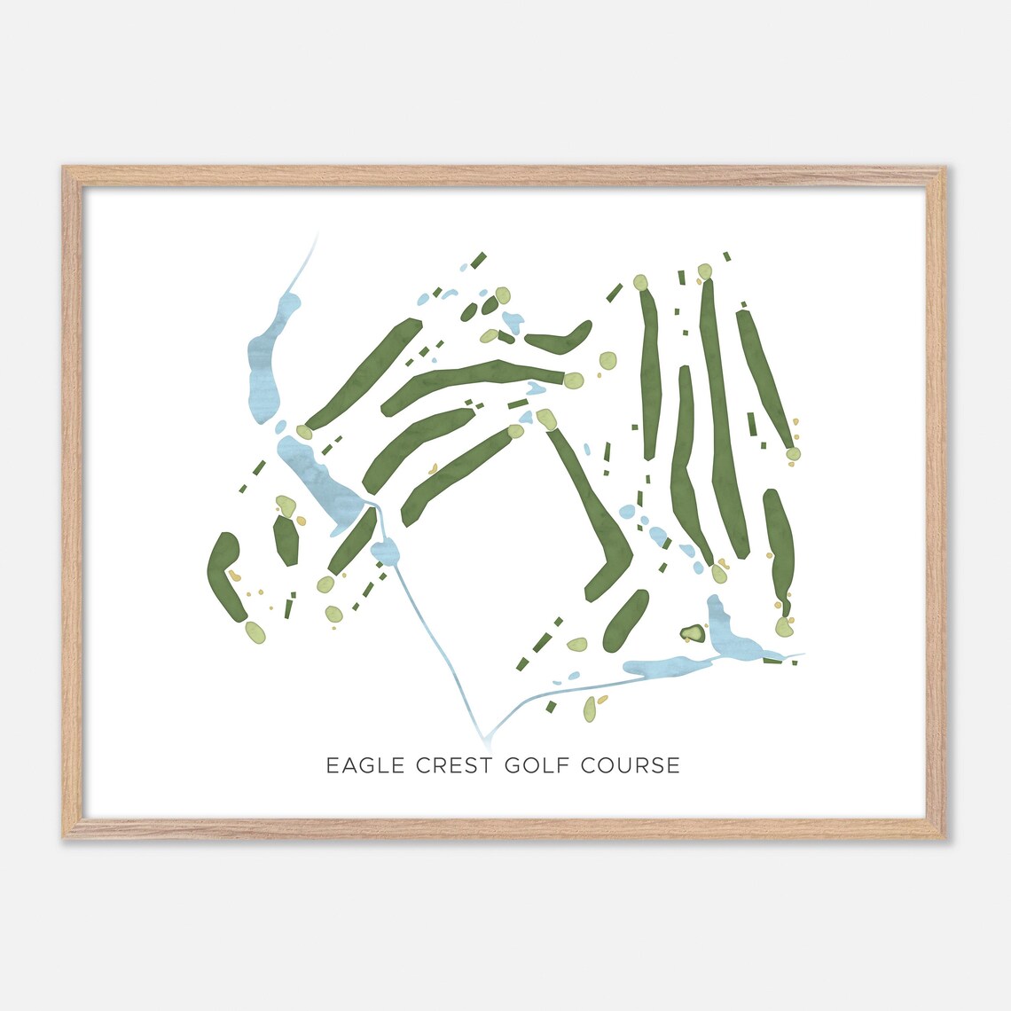 Eagle Crest Golf Course Centreville Canada Modern Watercolor Course Map Poster