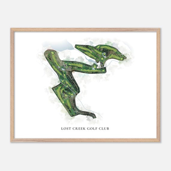Lost Creek Golf Club In Beaver Bank Canada Classic Watercolor Map Golfer Gift Golf Wall Art Golf Poster Print Course Layout
