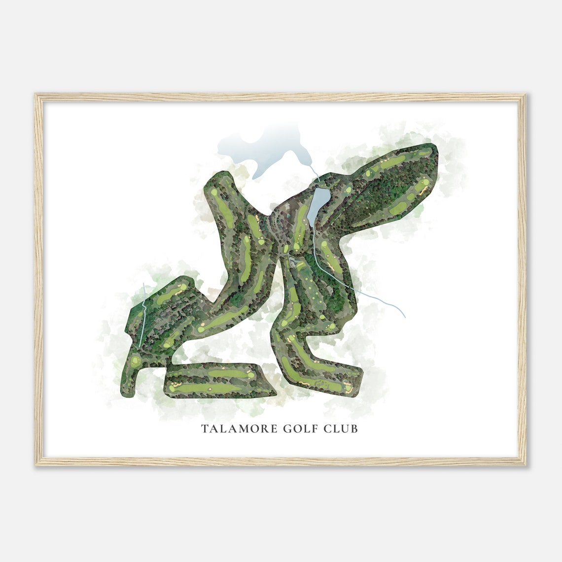 Talamore Golf Club North Carolina Classic Watercolor Course Map Poster - Image 2