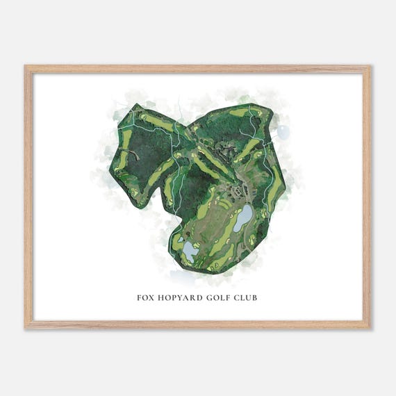 Fox Hopyard Golf Club In East Haddam Connecticut Classic Watercolor Map Golfer Gift Golf Wall Art Golf Poster Print Course Layout