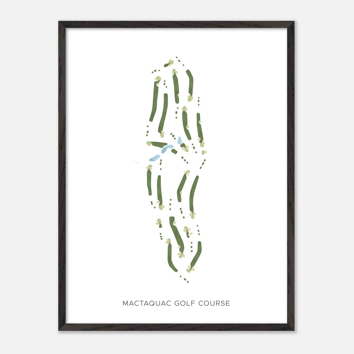 Mactaquac Golf Course Canada Modern Minimalist Map Art Poster - Image 2
