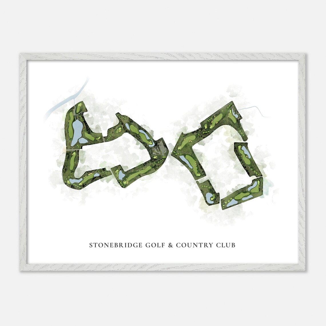 Stonebridge Golf & Country Club Canada Classic Watercolor Golf Map Poster - Image 3