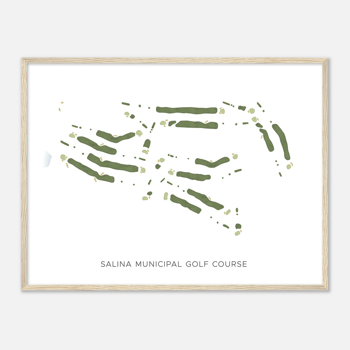 Salina Municipal Golf Course Poster Minimalist Map Golfer Gift
